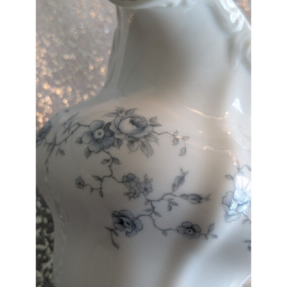 Johann Haviland Bavaria Creamer Germany Fine China Blue Garland Floral Pitcher - Picture 7 of 12
